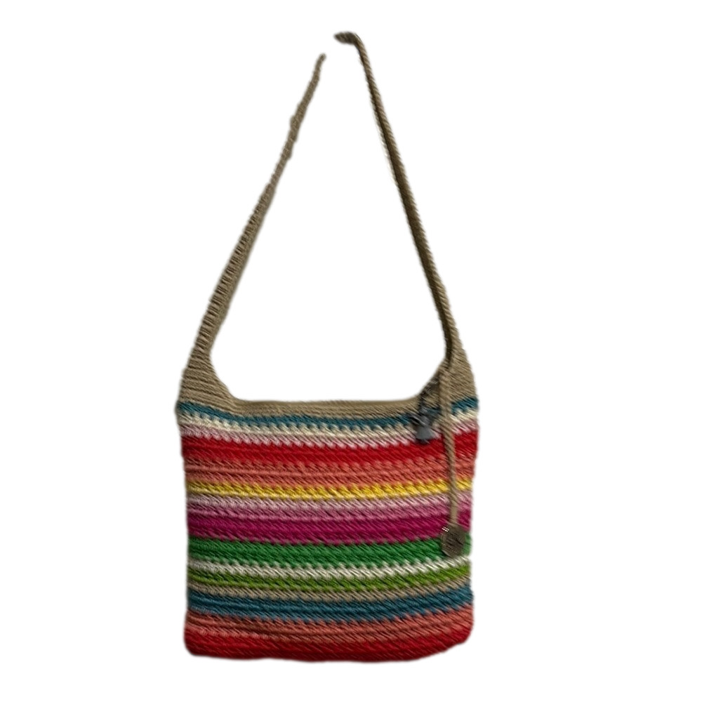 The Sak Vintage Casual Classics II Marlboro I Tote Crochet Shoulder Bag - EUC